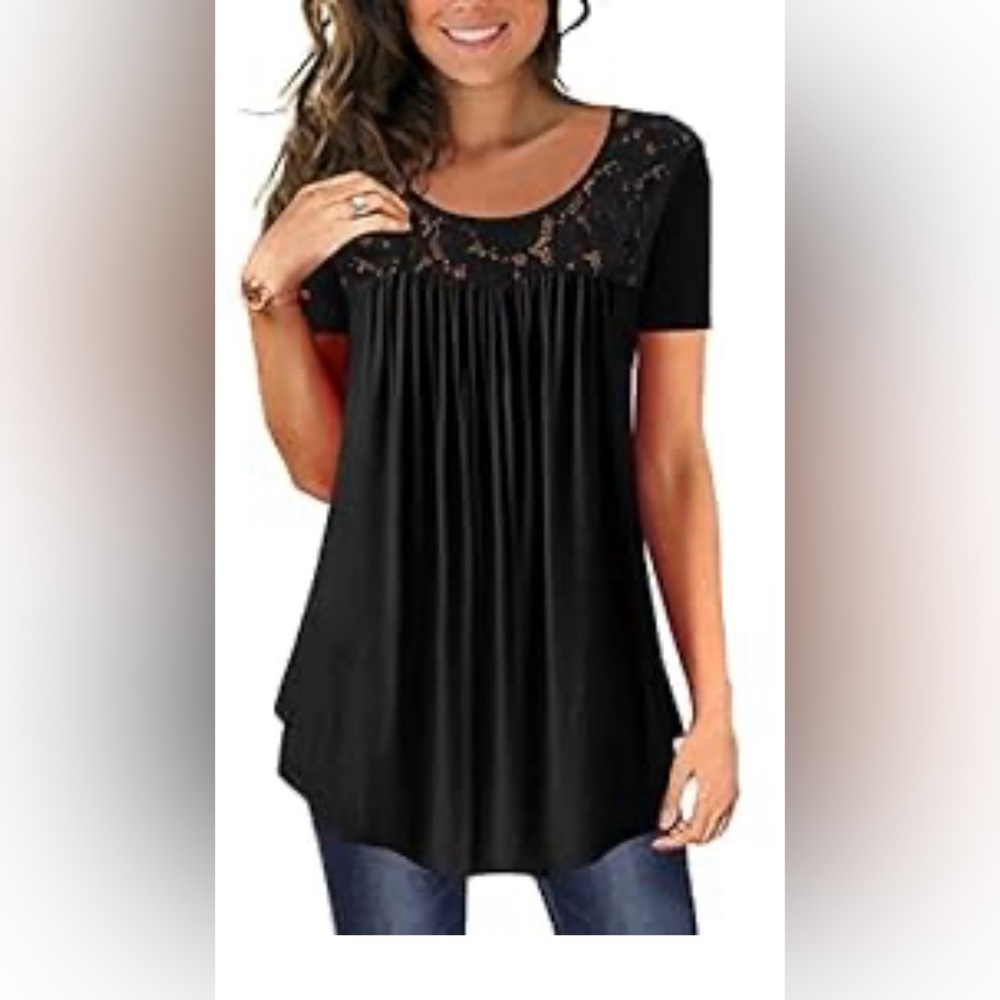 Elegant Black Lace Top